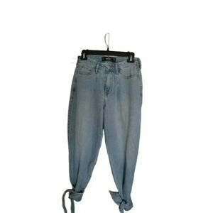 Hollister Tie Ankle Jeans High Rise Size 26 Light Wash